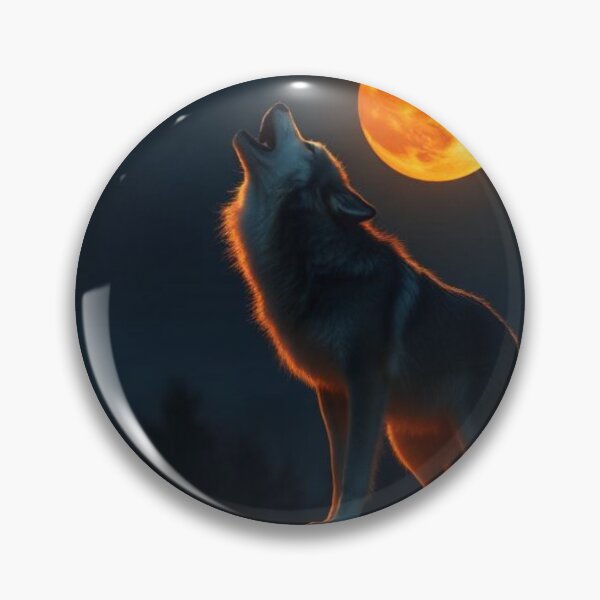 Item preview, Wolf howling moon designed and sold by Black Rose Products .
