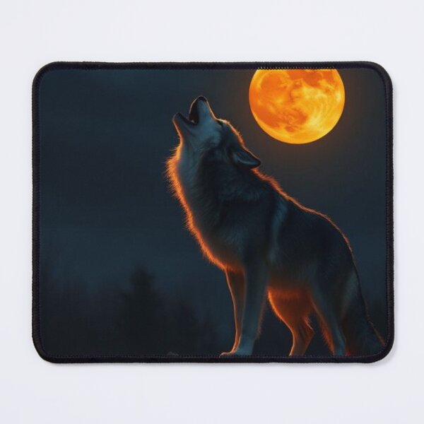Item preview, Wolf howling moon designed and sold by Black Rose Products .