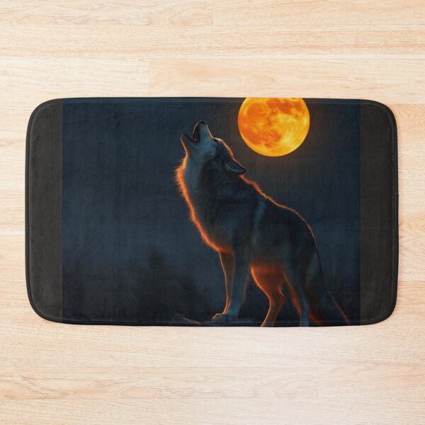 Item preview, Wolf howling moon designed and sold by Black Rose Products .