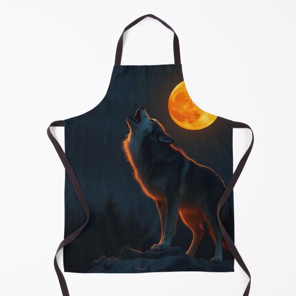Item preview, Wolf howling moon designed and sold by Black Rose Products .