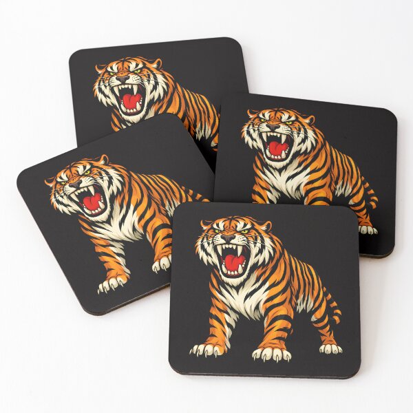 Item preview, Roaring Tiger – Fierce Big Cat Illustration designed and sold by ROARSOME DESiGNS.