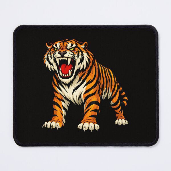 Item preview, Roaring Tiger – Fierce Big Cat Illustration designed and sold by ROARSOME DESiGNS.