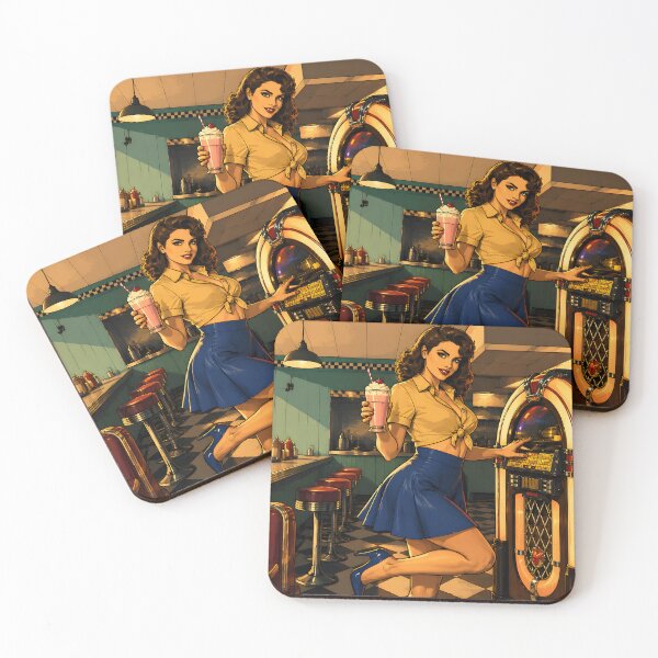Item preview, Retro Diner Queen - Route 66 Gaming Aesthetic Vintage Americana Art designed and sold by Ivory Code.