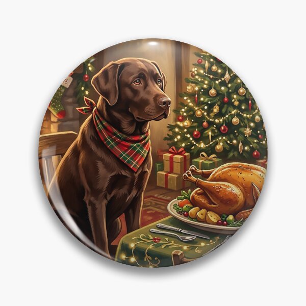Item preview, Brown Labrador Hoping for Some Christmas Dinner designed and sold by acceleratorhams.