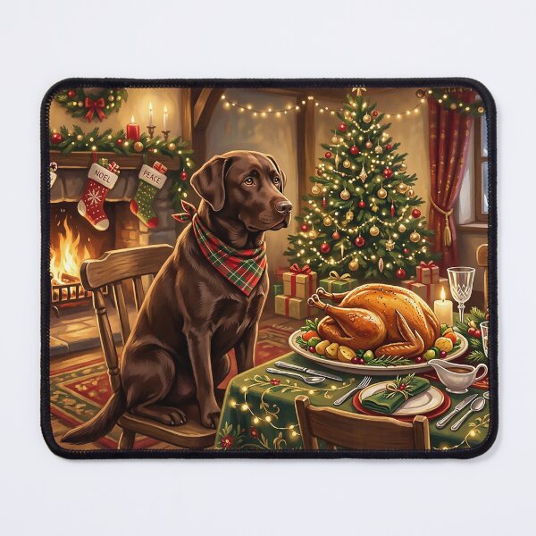 Item preview, Brown Labrador Hoping for Some Christmas Dinner designed and sold by acceleratorhams.