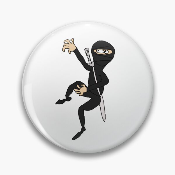 Item preview, Panicked Ninja Climbing the Wall Sticker | Funny Stress Meme Art designed and sold by MyxaART.
