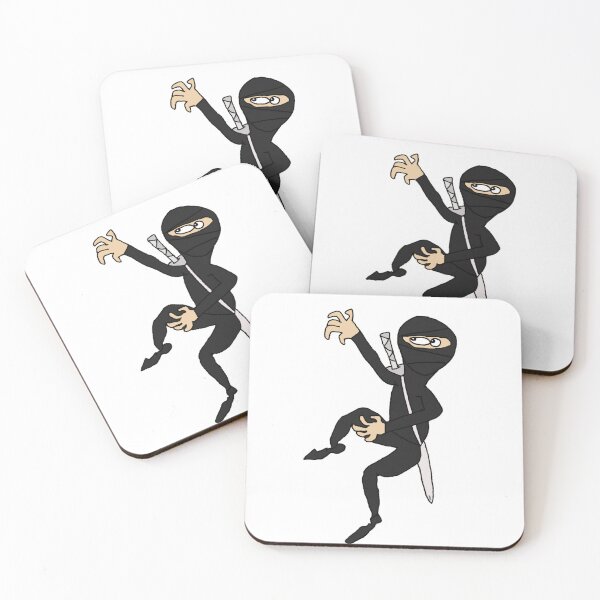 Item preview, Panicked Ninja Climbing the Wall Sticker | Funny Stress Meme Art designed and sold by MyxaART.