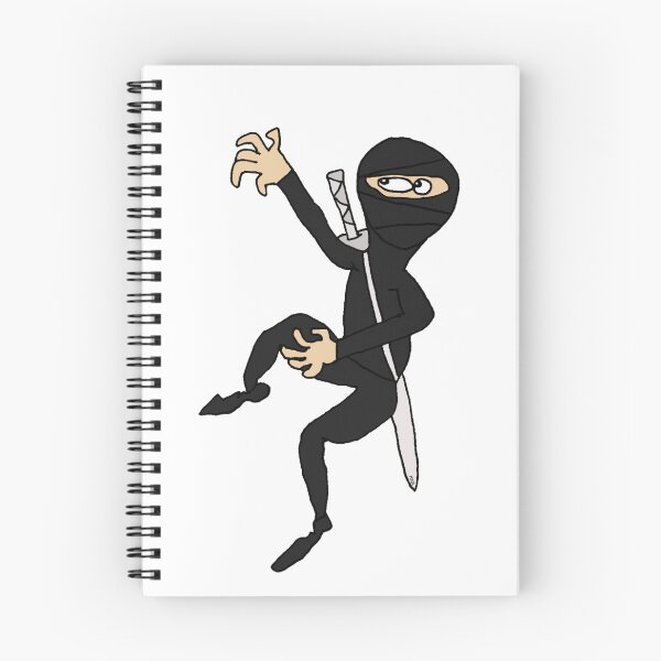 Item preview, Panicked Ninja Climbing the Wall Sticker | Funny Stress Meme Art designed and sold by MyxaART.