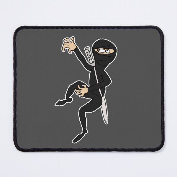 Item preview, Panicked Ninja Climbing the Wall Sticker | Funny Stress Meme Art designed and sold by MyxaART.