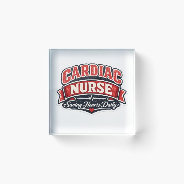 Item preview, Cardiac Nurse Saving Hearts Daily Funny Nurse Gift RN T-Shirt Sticker designed and sold by VaultVibes.