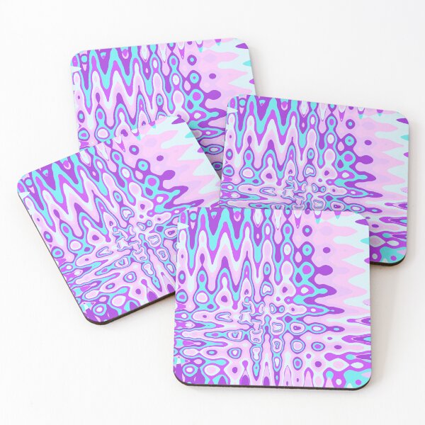 Item preview, Liquid Retro Abstract Mix Purple Turquoise Pink designed and sold by mirimo.