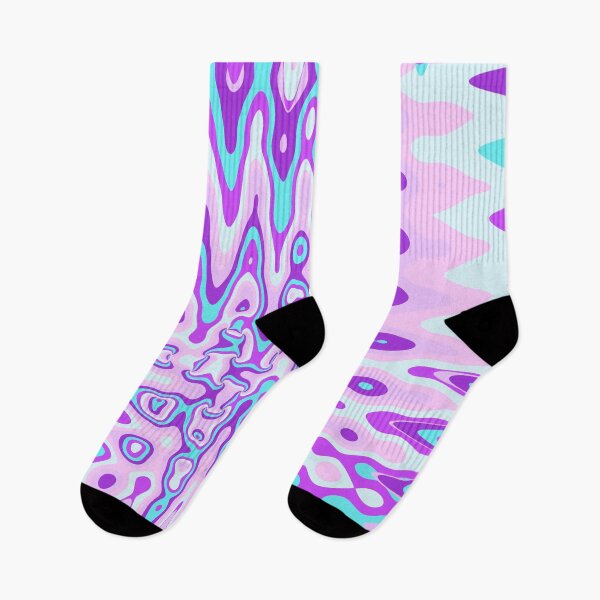 Item preview, Liquid Retro Abstract Mix Purple Turquoise Pink designed and sold by mirimo.