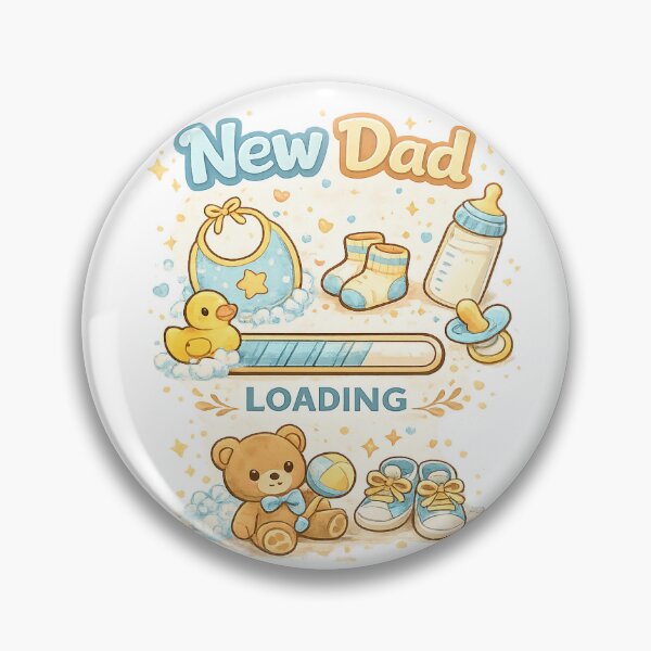 Item preview, New Dad Loading Baby Announcement Design designed and sold by SugarSketch by VanshShristi.