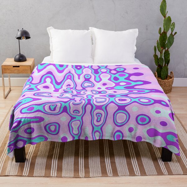 Item preview, Liquid Retro Abstract Mix Purple Turquoise Pink designed and sold by mirimo.
