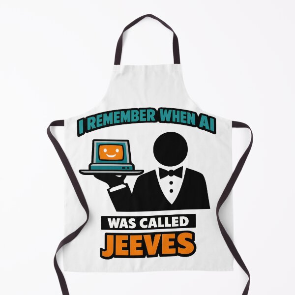 Item preview, When AI Was Just Jeeves Funny Tech Nostalgia Design designed and sold by TeeTimeTreasure.
