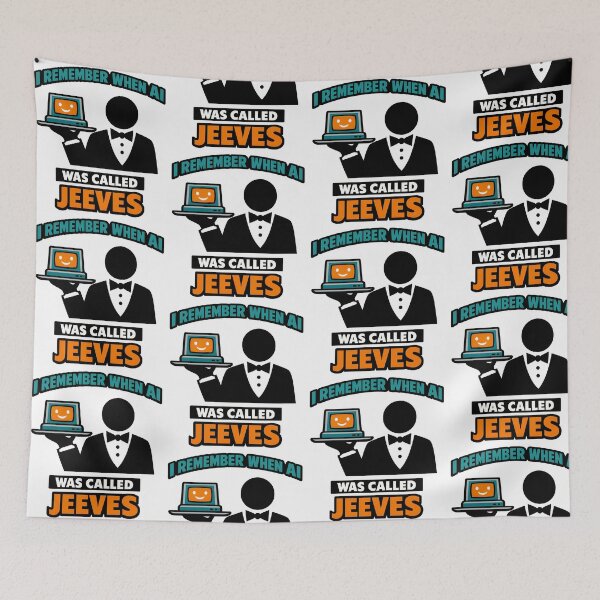 Item preview, When AI Was Just Jeeves Funny Tech Nostalgia Design designed and sold by TeeTimeTreasure.