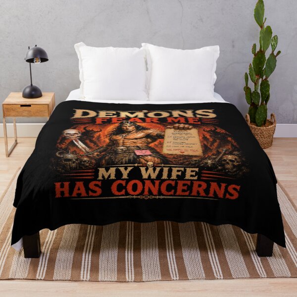 Item preview, Demons Fear Me. My Wife Has Concerns. designed and sold by Sanctum Icons.
