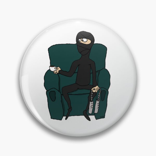 Item preview, Funny Coffee Ninja in Armchair Sticker | Sarcastic Office Humor designed and sold by MyxaART.