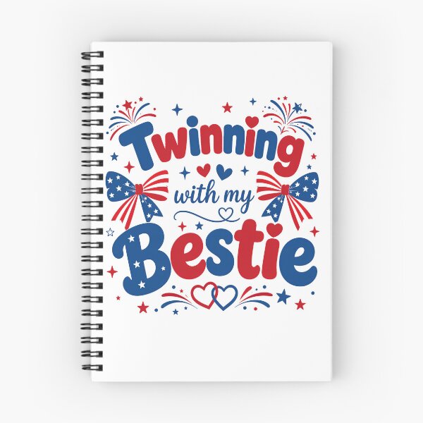 Item preview, Twinning With My Bestie Patriotic Fourth of July Bow  designed and sold by THREE LITTLE BEANS.