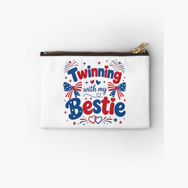Item preview, Twinning With My Bestie Patriotic Fourth of July Bow  designed and sold by THREE LITTLE BEANS.