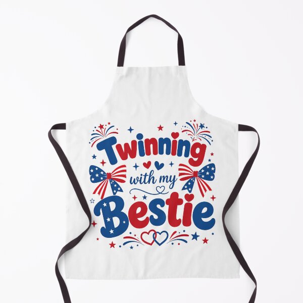 Item preview, Twinning With My Bestie Patriotic Fourth of July Bow designed and sold by THREE LITTLE BEANS.