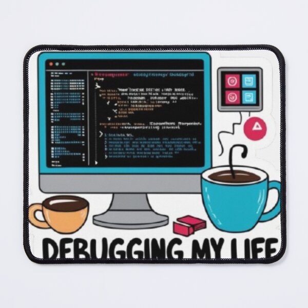 Item preview, Debugging My Life Funny Programmer Sticker for Developers and Coders designed and sold by skillifyme.