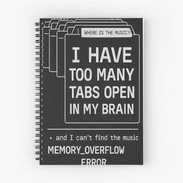 Item preview, Too Many Brain Tabs Open Funny Design designed and sold by NoNameDrops.