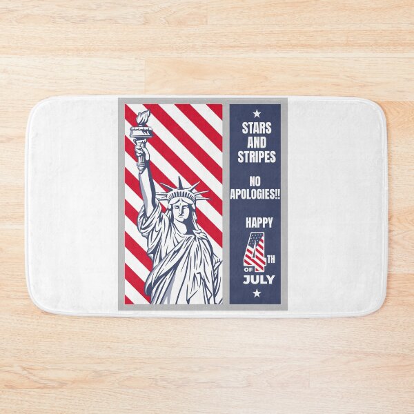 Item preview, Stars Stripes and No Apologies Statue of Liberty 4th of July Poster designed and sold by CurlyDogDesigns.
