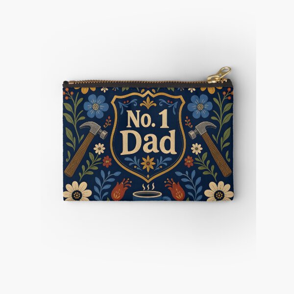 Item preview, Elemental Folk Art Number One Dad Crest - Father's Day Gift designed and sold by Glitchart66.