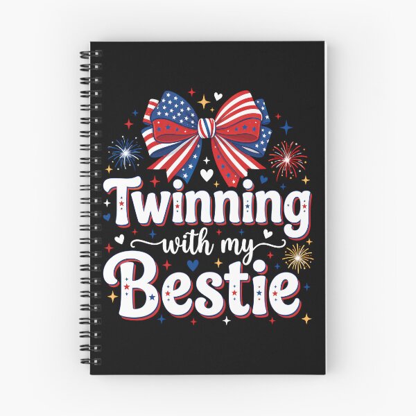 Item preview, Twinning With My Bestie Patriotic Fourth of July Bow  designed and sold by THREE LITTLE BEANS.