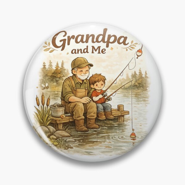 Item preview, Grandpa And Me Fishing Memories Design designed and sold by SugarSketch by VanshShristi.