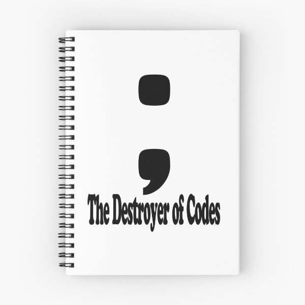 Item preview, The Destroyer of Codes Missing Semicolon Funny Programmer Gift Sticker designed and sold by BUTTER7FLY.