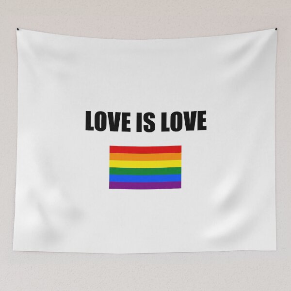 Item preview, LOVE IS LOVE Pride Rainbow Flag  designed and sold by Inspirationmotivation.