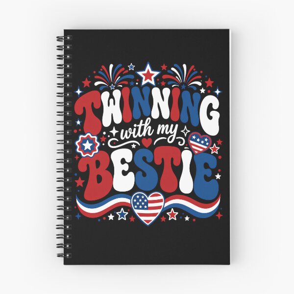 Item preview, Twinning With My Bestie Patriotic Fourth of July Bow  designed and sold by THREE LITTLE BEANS.