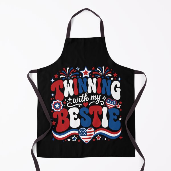 Item preview, Twinning With My Bestie Patriotic Fourth of July Bow designed and sold by THREE LITTLE BEANS.