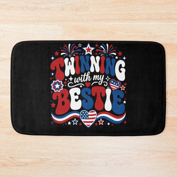 Item preview, Twinning With My Bestie Patriotic Fourth of July Bow  designed and sold by THREE LITTLE BEANS.