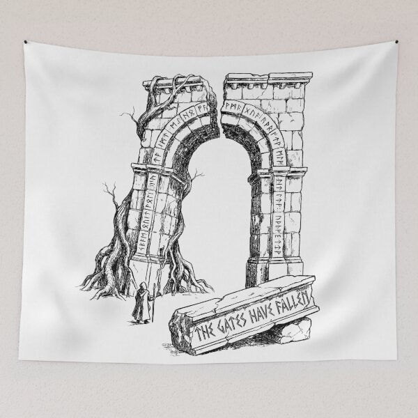 Item preview, Broken Gate of Aethelia - Dark Fantasy Ancient Ruins designed and sold by bapupa.