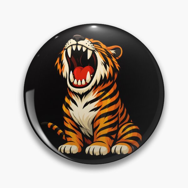 Item preview, Roaring Tiger Cub – Fierce Big Cat Illustration designed and sold by ROARSOME DESiGNS.
