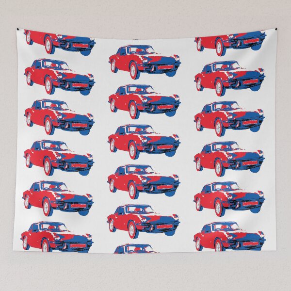 Item preview, Triumph Spitfire 1500 classic sports car red-white-blue designed and sold by soitwouldseem.