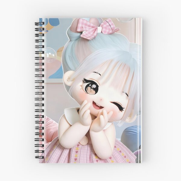 Item preview, Kawaii Winking Cotton Doll Art – Pastel Pink Dreamy Chibi Idol designed and sold by Nicole_83.