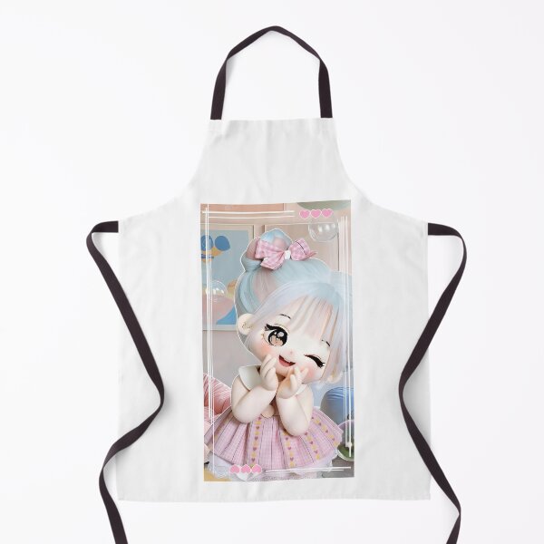 Item preview, Kawaii Winking Cotton Doll Art – Pastel Pink Dreamy Chibi Idol designed and sold by Nicole_83.