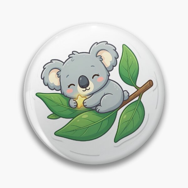 Item preview, Cute Kawaii Koala Sleeping on Leaf with Star designed and sold by YALLABUY.