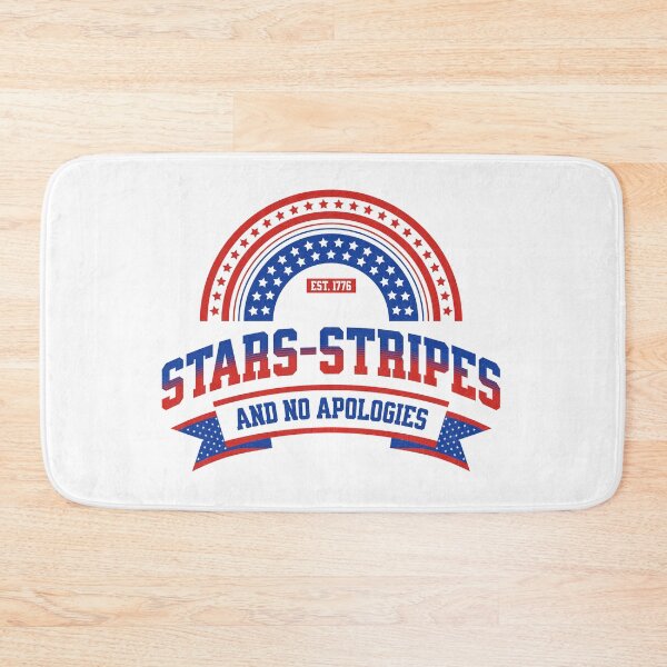 Item preview, Stars Stripes and No Apologies Rainbow Badge 4th of July T-Shirt designed and sold by CurlyDogDesigns.