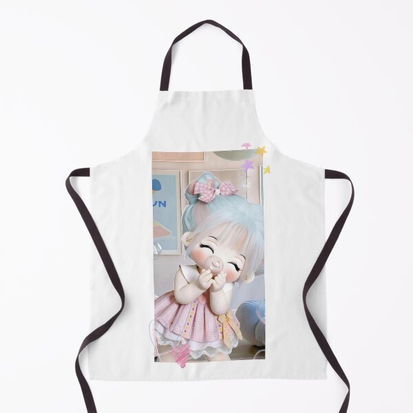 Item preview, Cute Pastel Cotton Doll Blowing Bubbles – Kawaii Chibi Aesthetic Art designed and sold by Nicole_83.