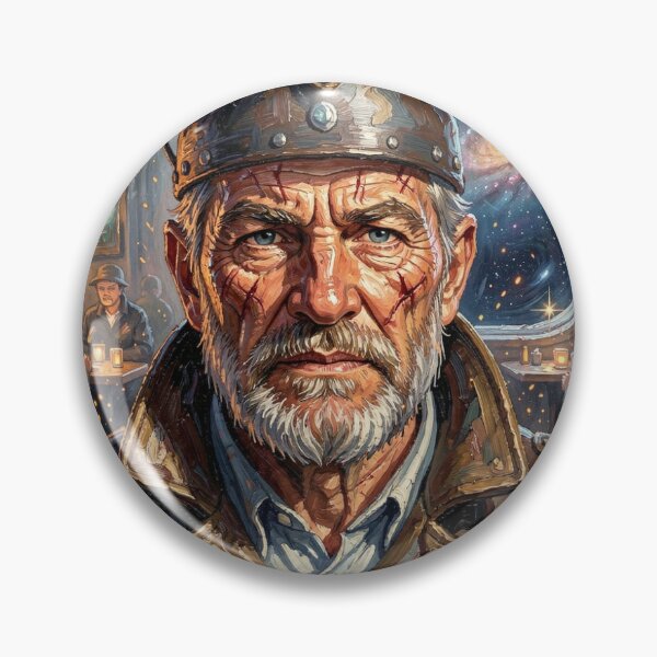 Item preview, Impasto portrait of space pirates in cinematic texture and powerful Van Gogh-inspired painting style designed and sold by FotoworldEdel.