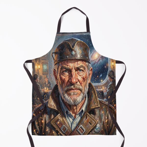 Item preview, Impasto portrait of space pirates in cinematic texture and powerful Van Gogh-inspired painting style designed and sold by FotoworldEdel.
