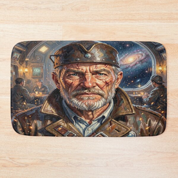 Item preview, Impasto portrait of space pirates in cinematic texture and powerful Van Gogh-inspired painting style designed and sold by FotoworldEdel.