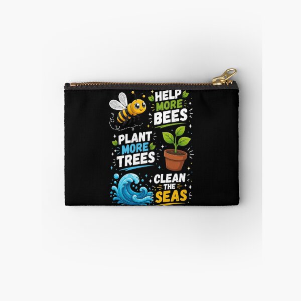 Item preview, Help More Bees Plant More Trees Clean The Seas Environmentalist Nature Lover designed and sold by FormalDehyena.