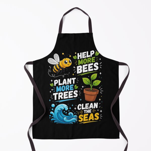 Item preview, Help More Bees Plant More Trees Clean The Seas Environmentalist Nature Lover designed and sold by FormalDehyena.