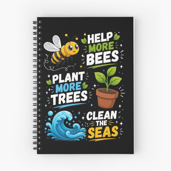 Item preview, Help More Bees Plant More Trees Clean The Seas Environmentalist Nature Lover designed and sold by FormalDehyena.